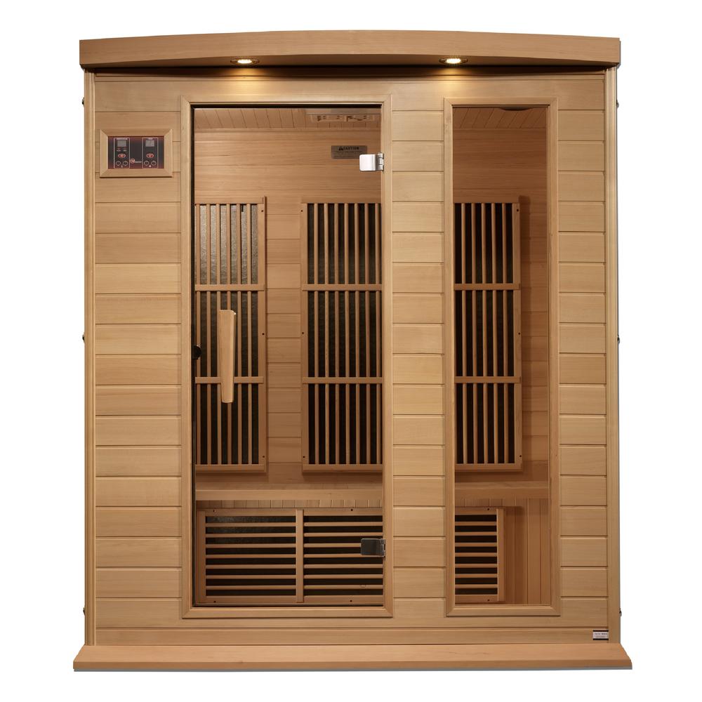 3-Person Near Zero EMF (Under 2MG) FAR Infrared Sauna (Canadian Hemlock). Picture 1