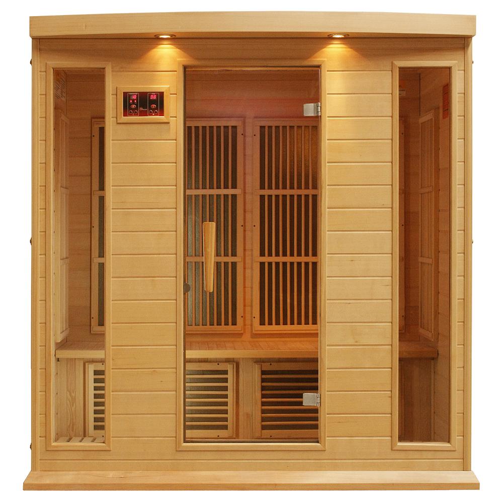 4-Person Low EMF (Under 8MG) FAR Infrared Sauna (Canadian Hemlock). Picture 5