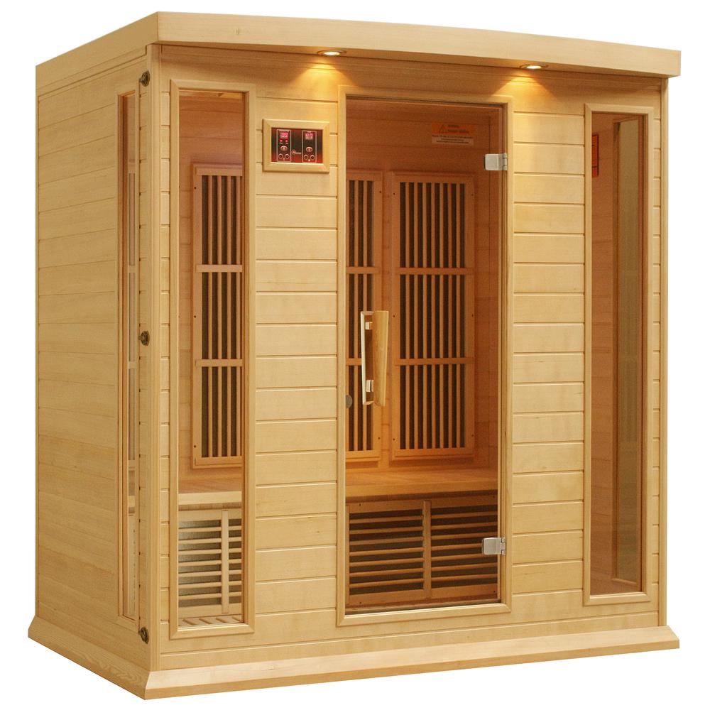 4-Person Low EMF (Under 8MG) FAR Infrared Sauna (Canadian Hemlock). Picture 6