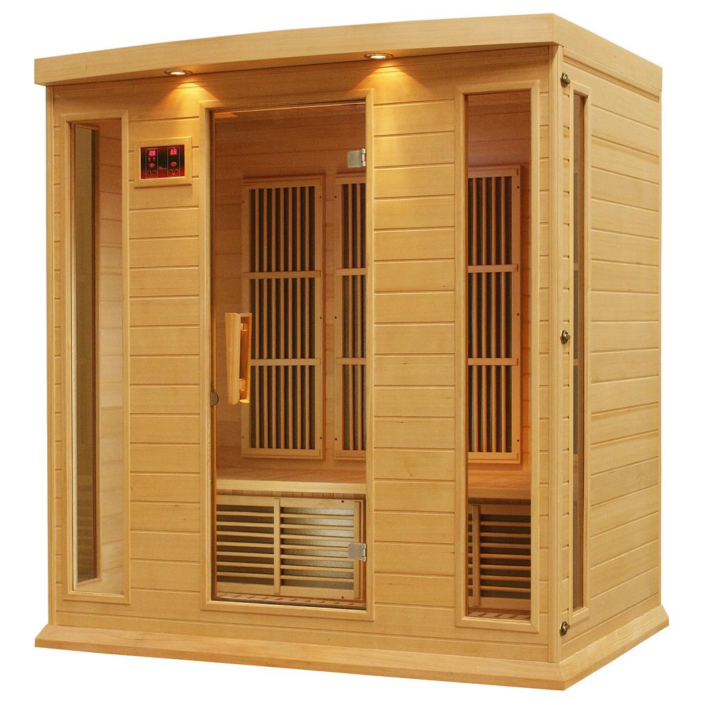 4-Person Low EMF (Under 8MG) FAR Infrared Sauna (Canadian Hemlock). Picture 7
