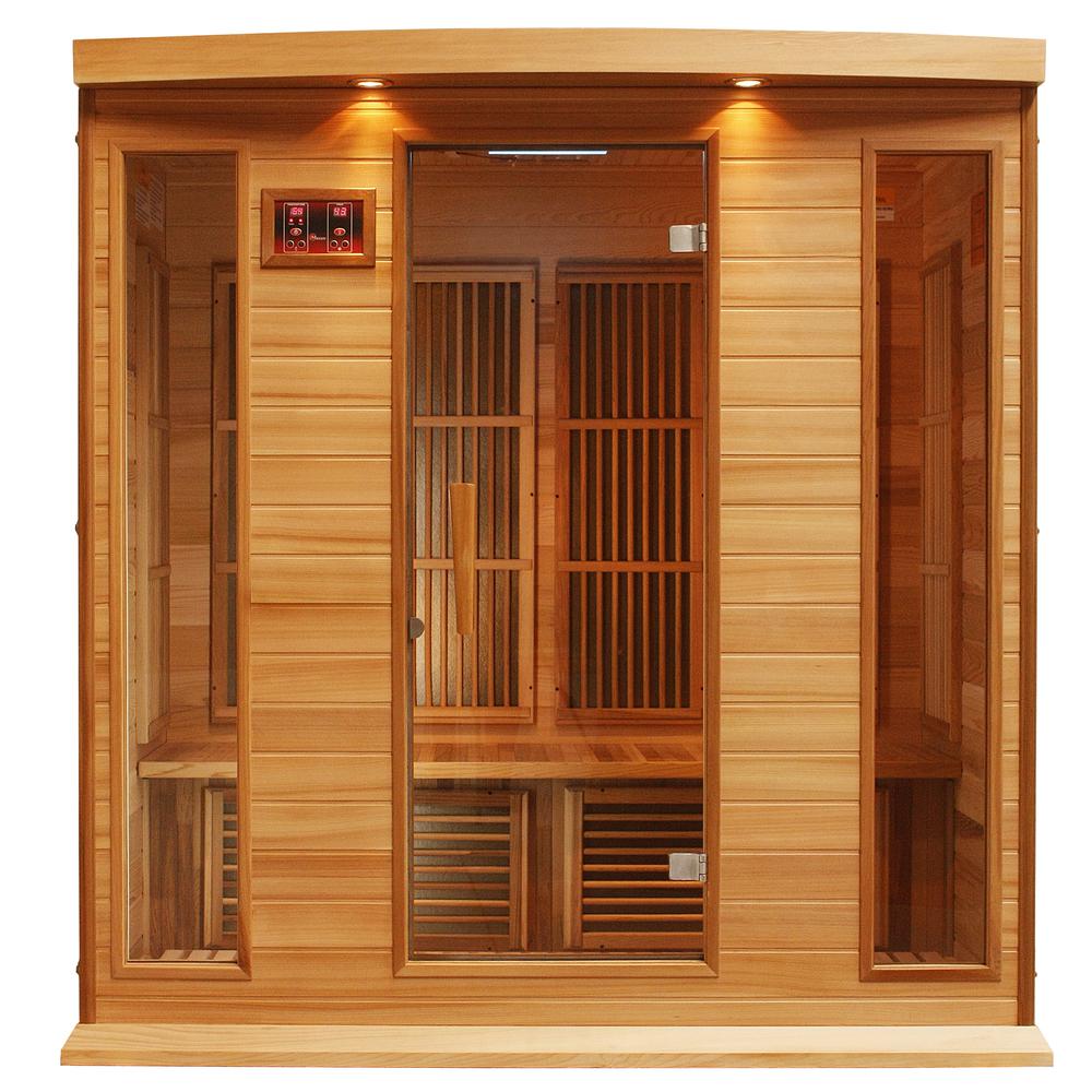 4-Person Low EMF (Under 8MG) FAR Infrared Sauna (Canadian Hemlock). Picture 1