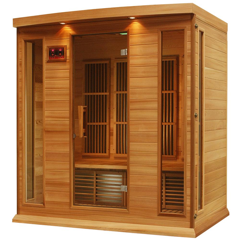 4-Person Low EMF (Under 8MG) FAR Infrared Sauna (Canadian Hemlock). Picture 3