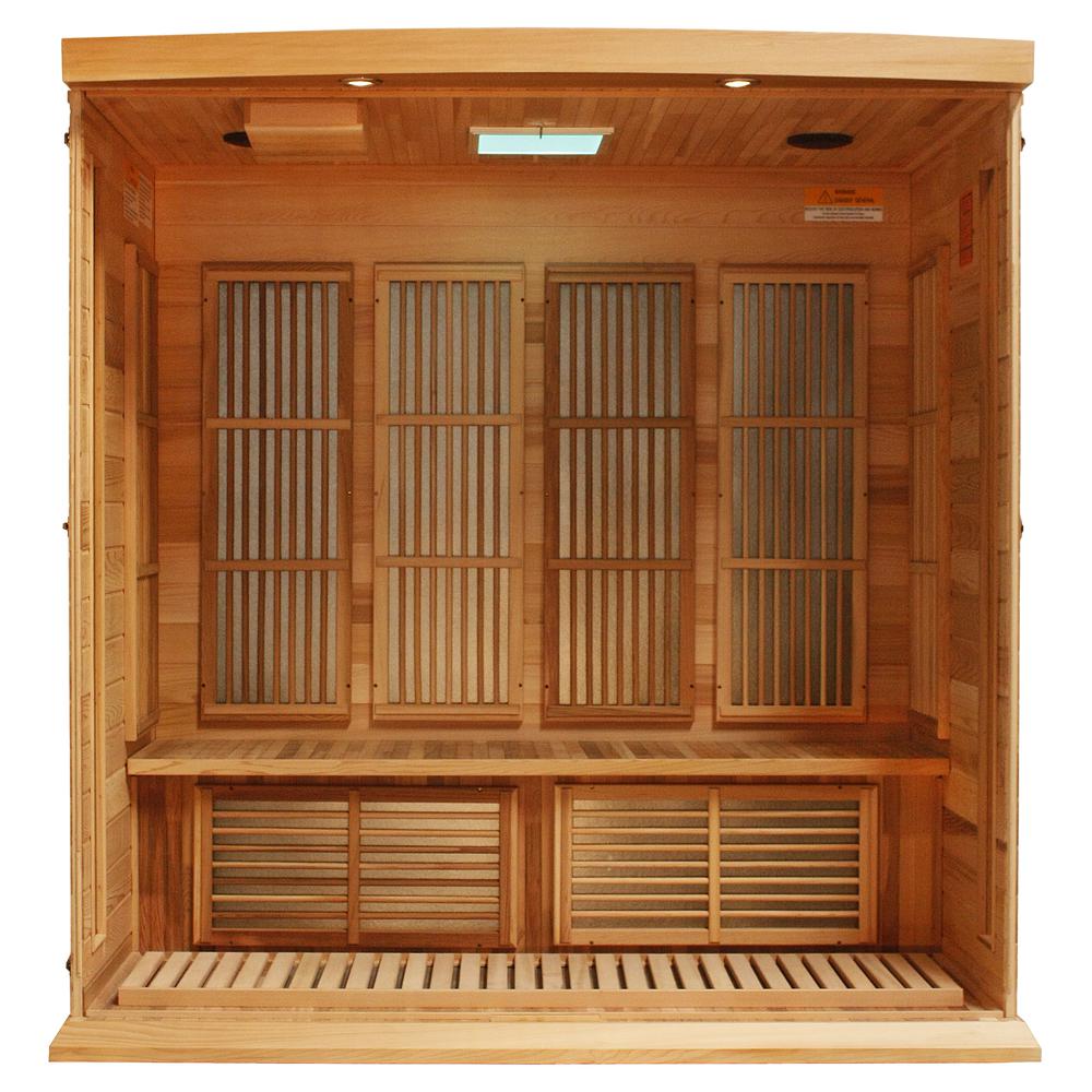 4-Person Low EMF (Under 8MG) FAR Infrared Sauna (Canadian Hemlock). Picture 4