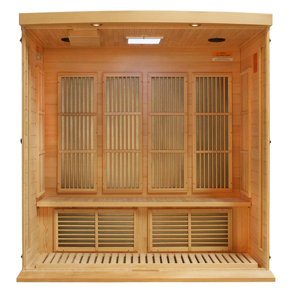 4-Person Low EMF (Under 8MG) FAR Infrared Sauna (Canadian Hemlock). Picture 8