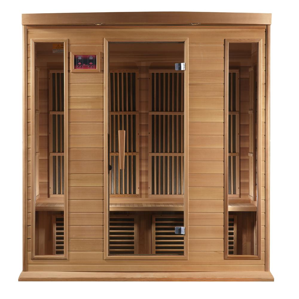 4-Person Low EMF (Under 8MG) FAR Infrared Sauna (Canadian Red Cedar). Picture 2