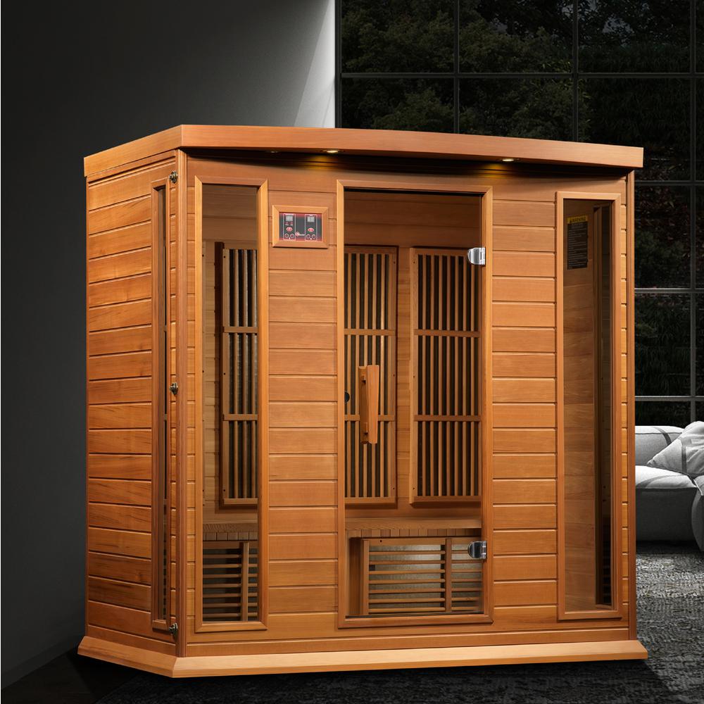 Maxxus 4 Per Near Zero EMF FAR Infrared Carbon Canadian Hemlock Sauna;. Picture 4