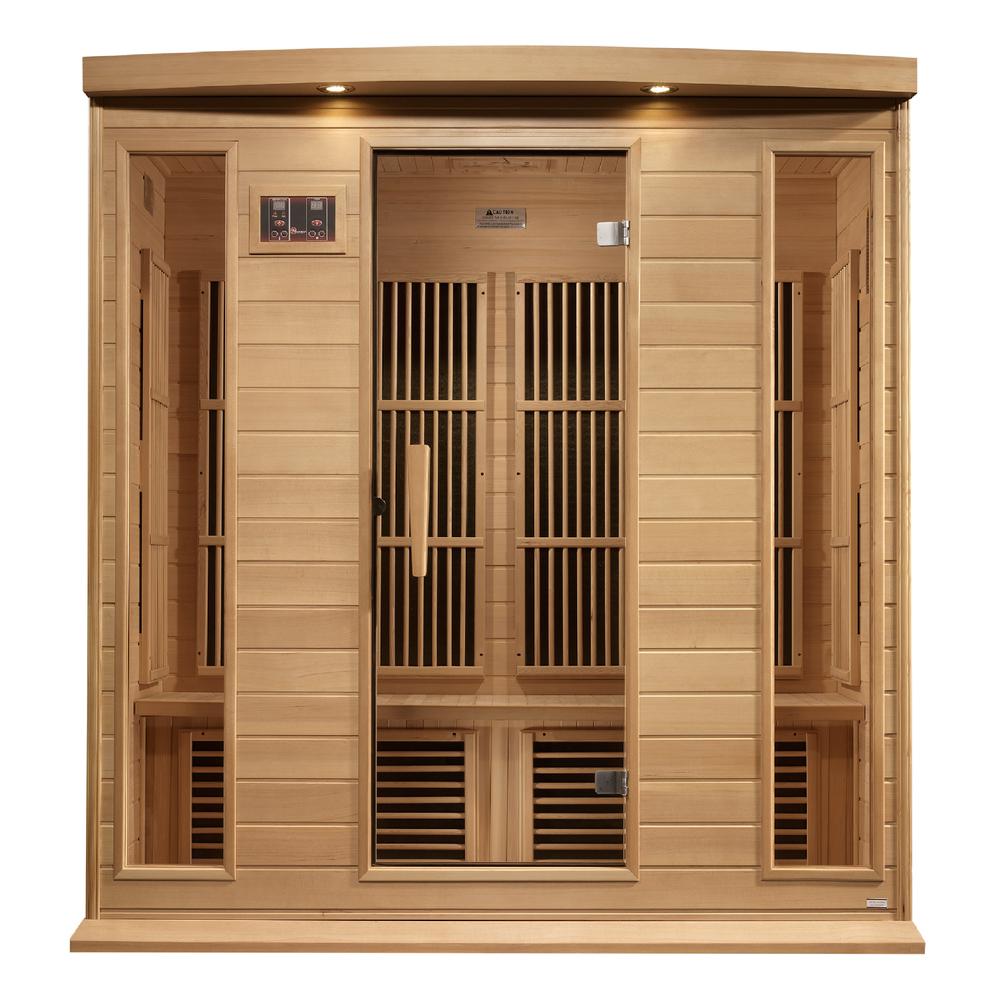 4-Person Corner Near Zero EMF (Under 2MG) FAR Infrared Sauna (Canadian Hemlock). Picture 3