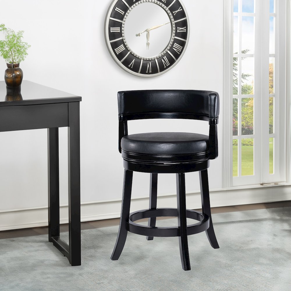 Balen Swivel Counter Stool - Black. Picture 2