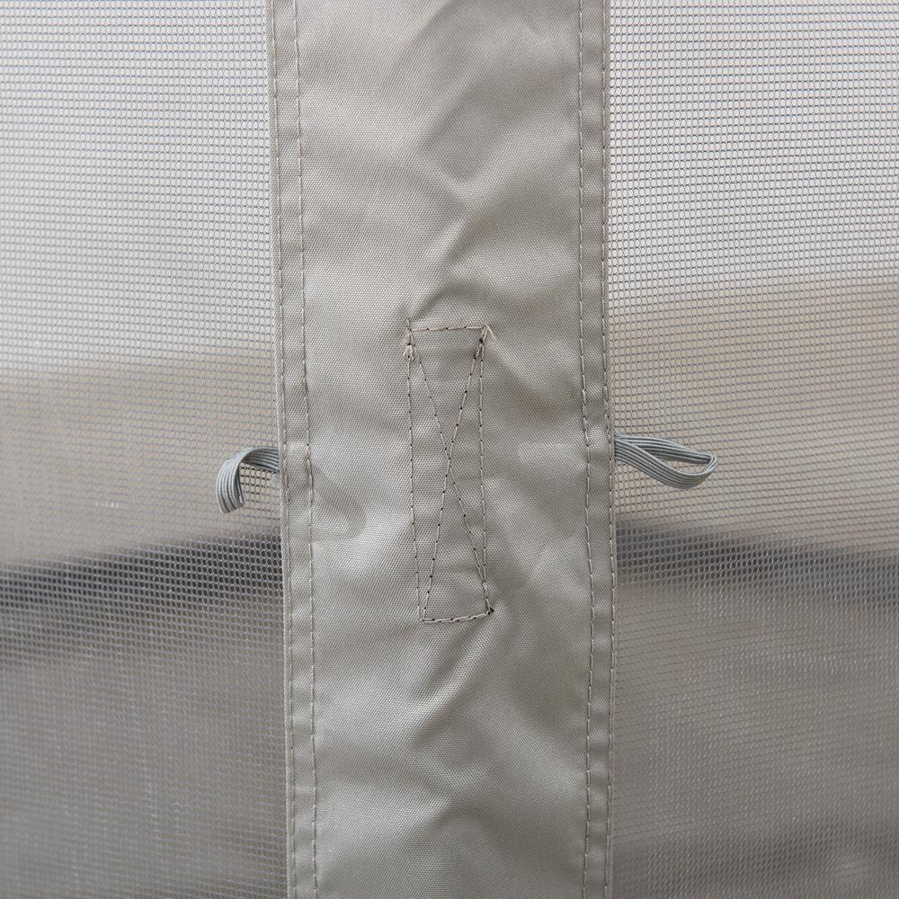 11 ft. x 11 ft. Gray and Black 2-tone Pop Up Portable Hexagon Steel Gazebo. Picture 4