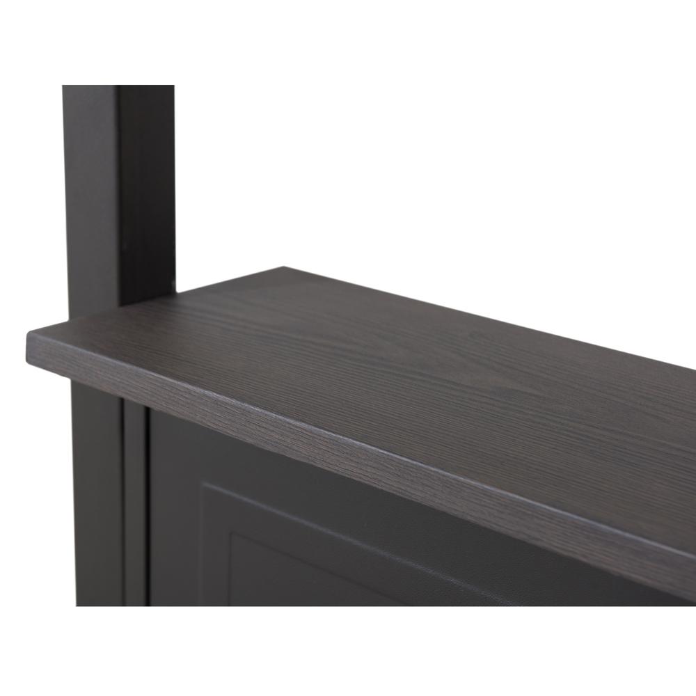 8x5 ftBrown Steel Frame 2-Tier BBQ Grill Gazebo with Ceiling Hook and Shelves. Picture 5