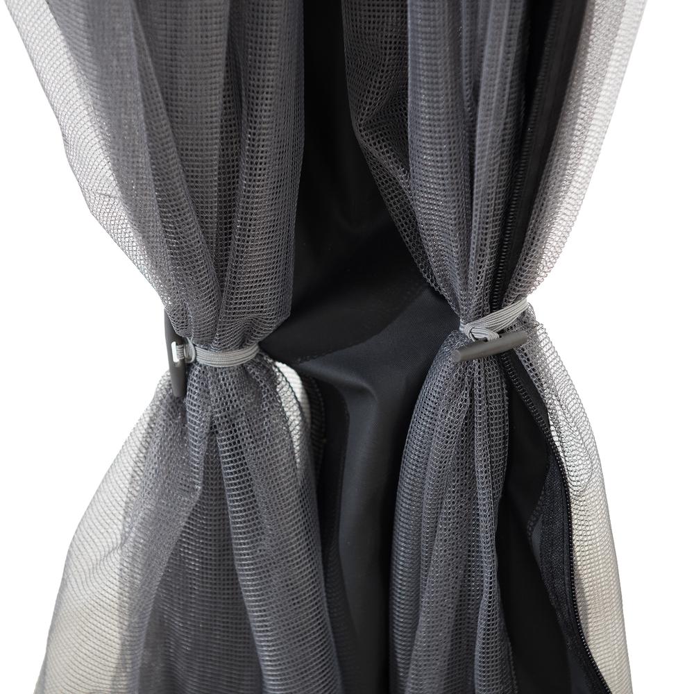 Sunjoy Outdoor Patio 11 x 13 ft Black Steel Frame 2 Tier Soft Top Gazebo. Picture 6