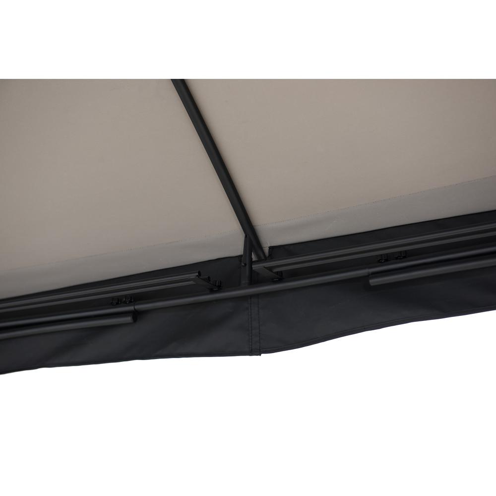 Sunjoy Outdoor Patio 11 x 13 ft Black Steel Frame 2 Tier Soft Top Gazebo. Picture 8