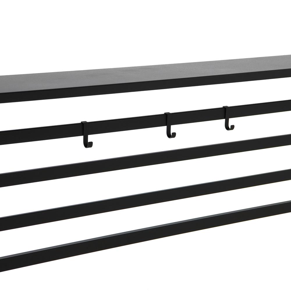 Wood Gazebo with Built-In Electrical Outlets and Decorative Fence, Black. Picture 8