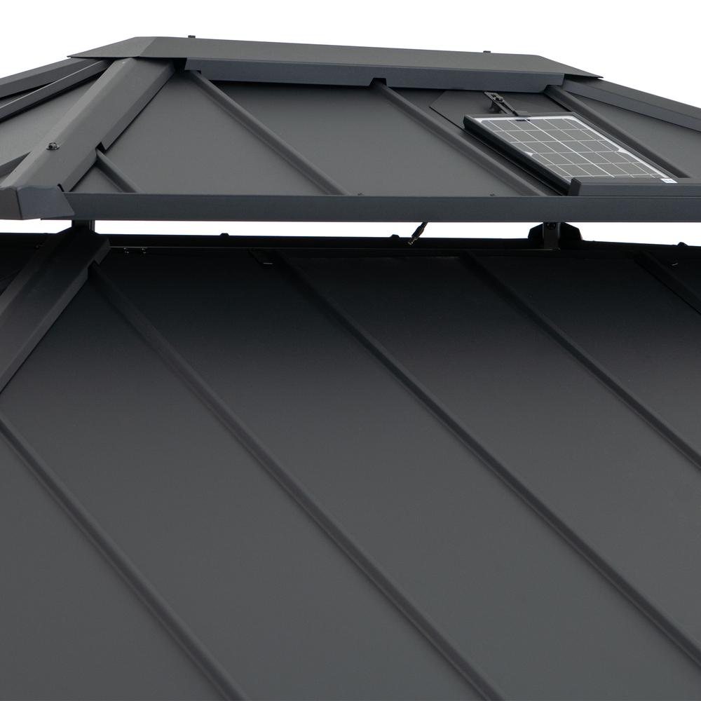 Merston 10 ft. x 12 ft. Solar Powered Hardtop Gazebo. Picture 6