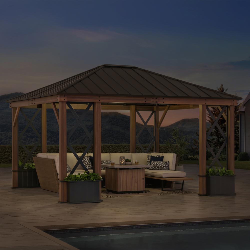 Sunjoy 13 x 15 ft Hardtop Gazebo. Picture 9