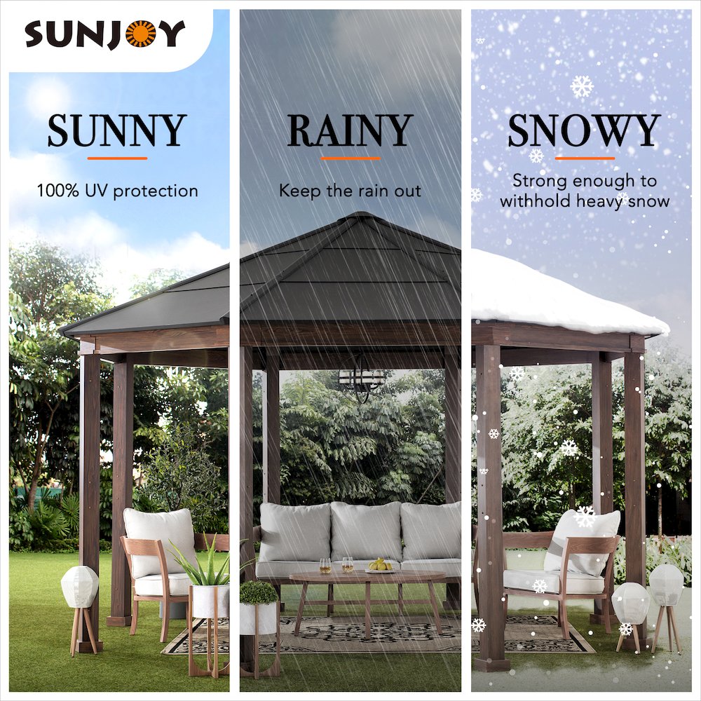 Sunjoy 15 ft. x 15 ft. Daybreak Octagon Hard Top Gazebo. Picture 5