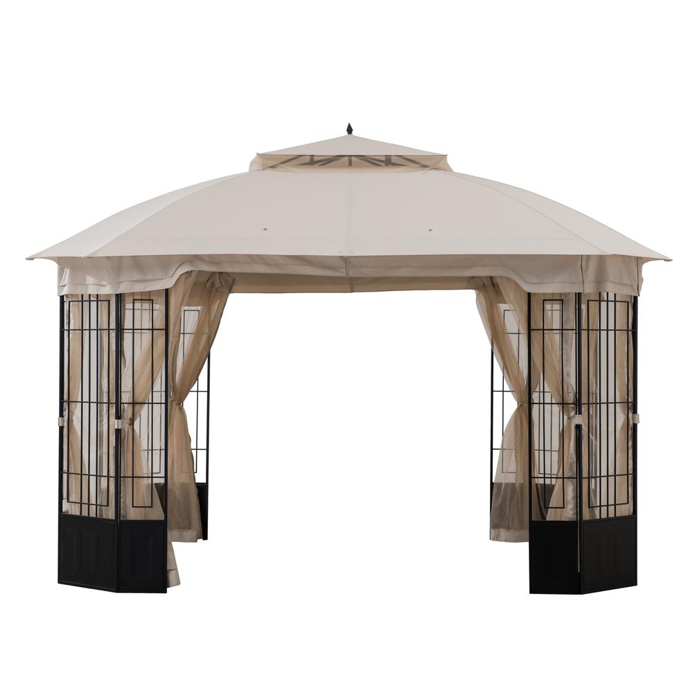 Sunjoy Patio Steel Frame 11 x 13ft 2 Tier Soft Top Octagon Gazebo. Picture 11