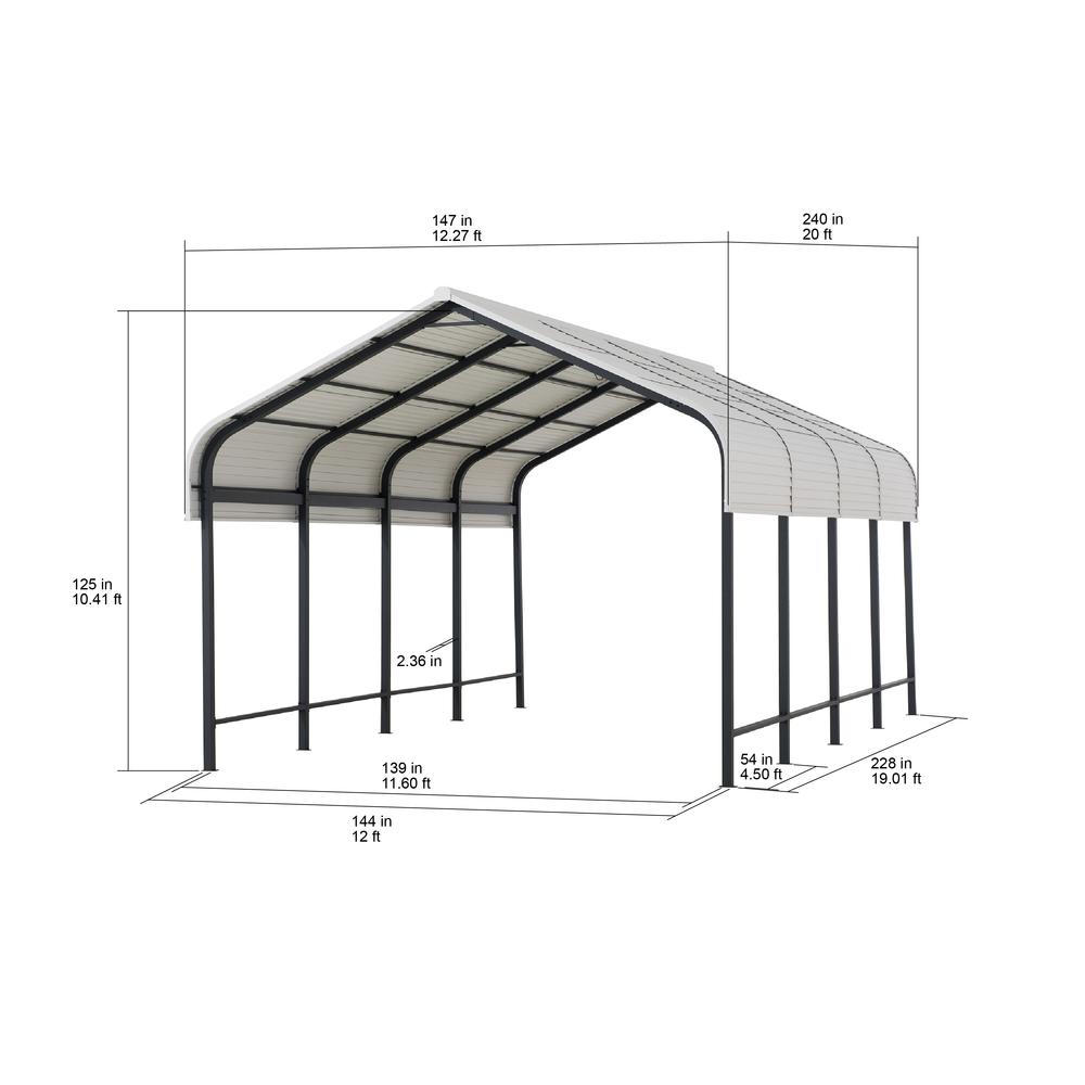 Sunjoy 20 ft. x 12 ft. Rockland Carport. Picture 6