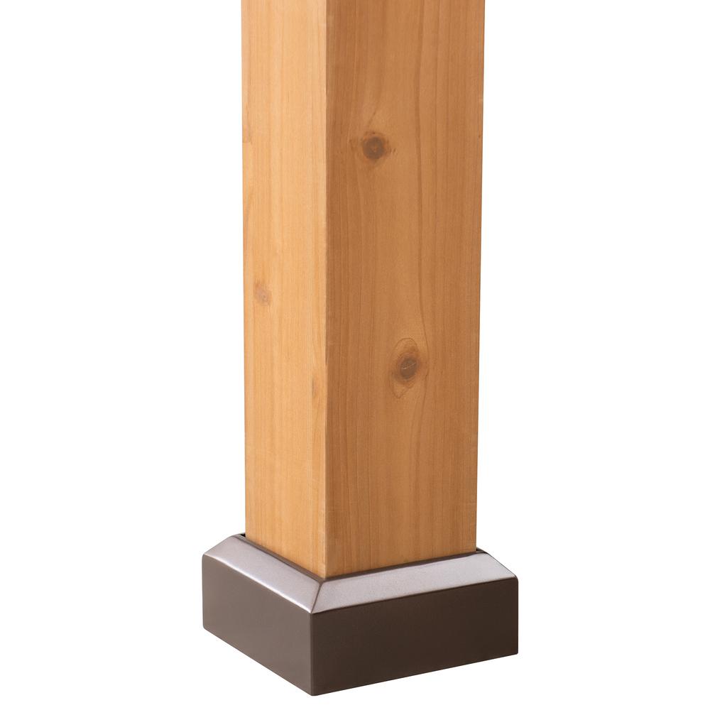 Sunjoy 13 ft. x 15 ft. Cedar Framed Gazebo with Brown Steel Gable Roof Hardtop. Picture 8