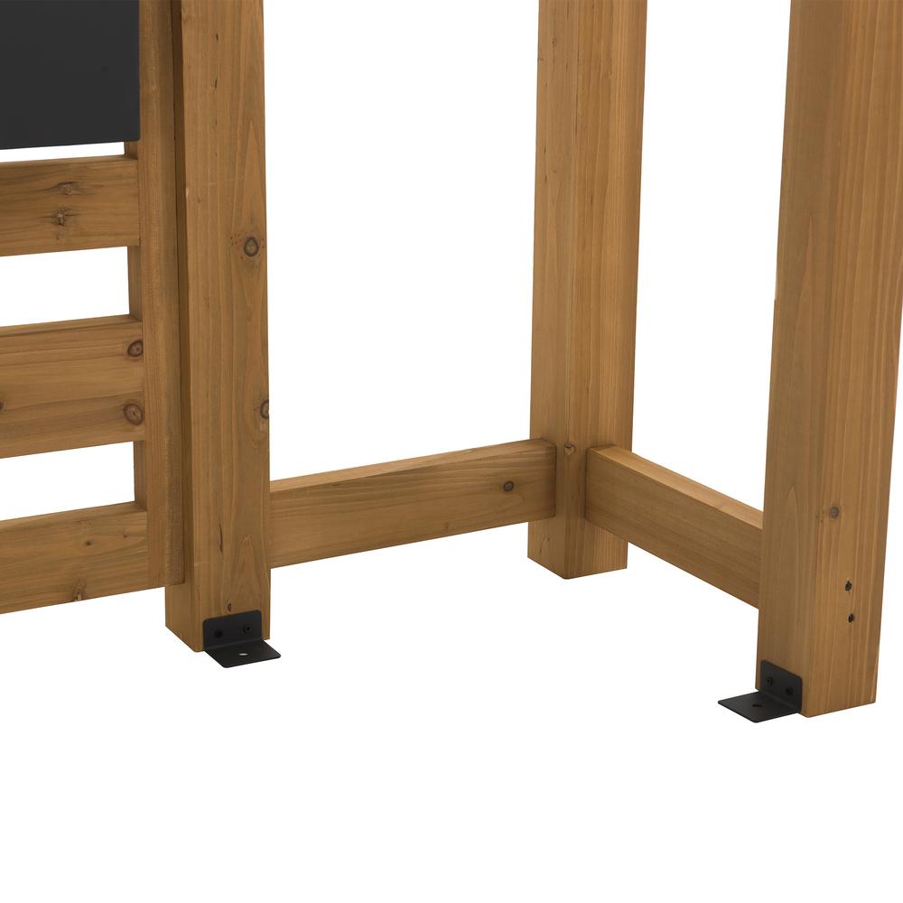 Sunjoy Sophia 10.5 x 10 ft Cedar Wood Pergola with Adjustable Hanging Planters. Picture 8
