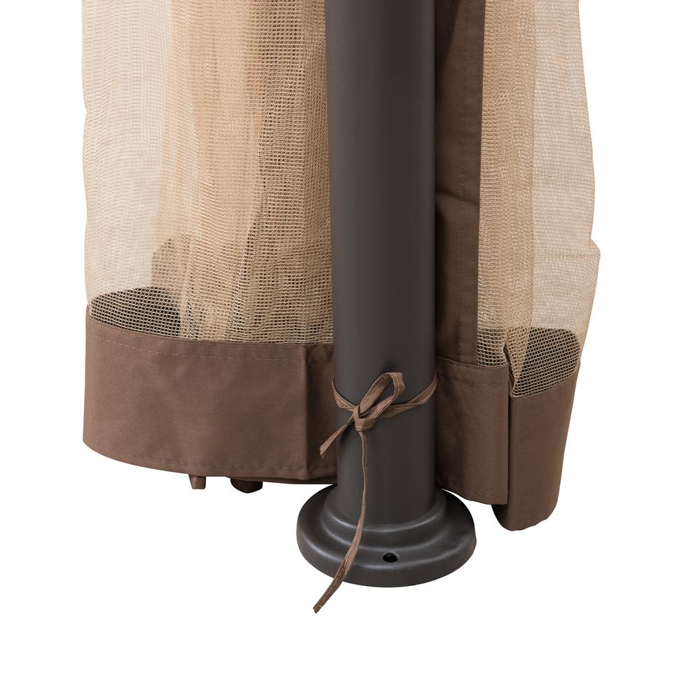 10.5 ft. x 13 ft. Tan and Brown 2-tier Steel Gazebo. Picture 13