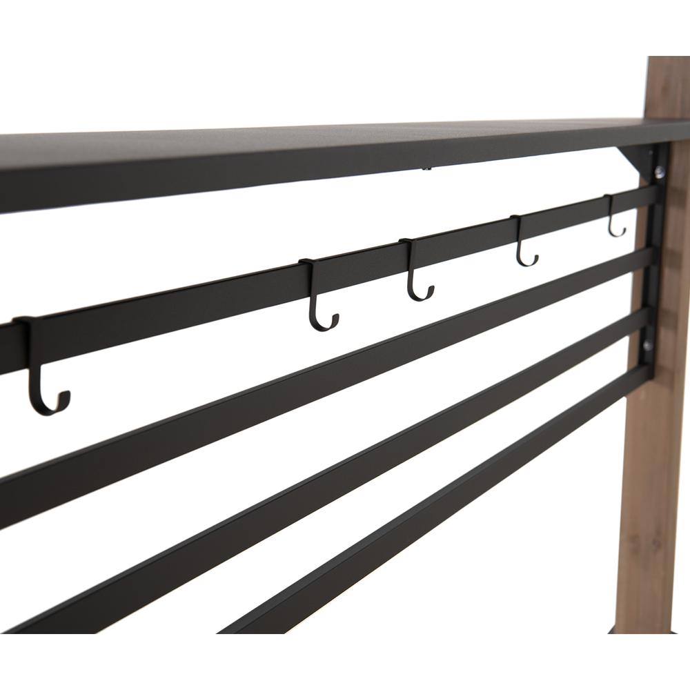 Gazebo with Decorative Fence, for Backyard BBQs and Patio Parties, Brown. Picture 3