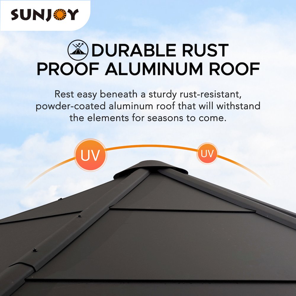 Sunjoy 15 ft. x 15 ft. Daybreak Octagon Hard Top Gazebo. Picture 6