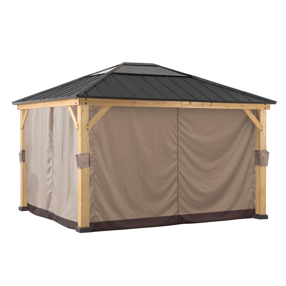 Universal Curtains for 11 ×13 ft Wood Framed Gazebos. Picture 2