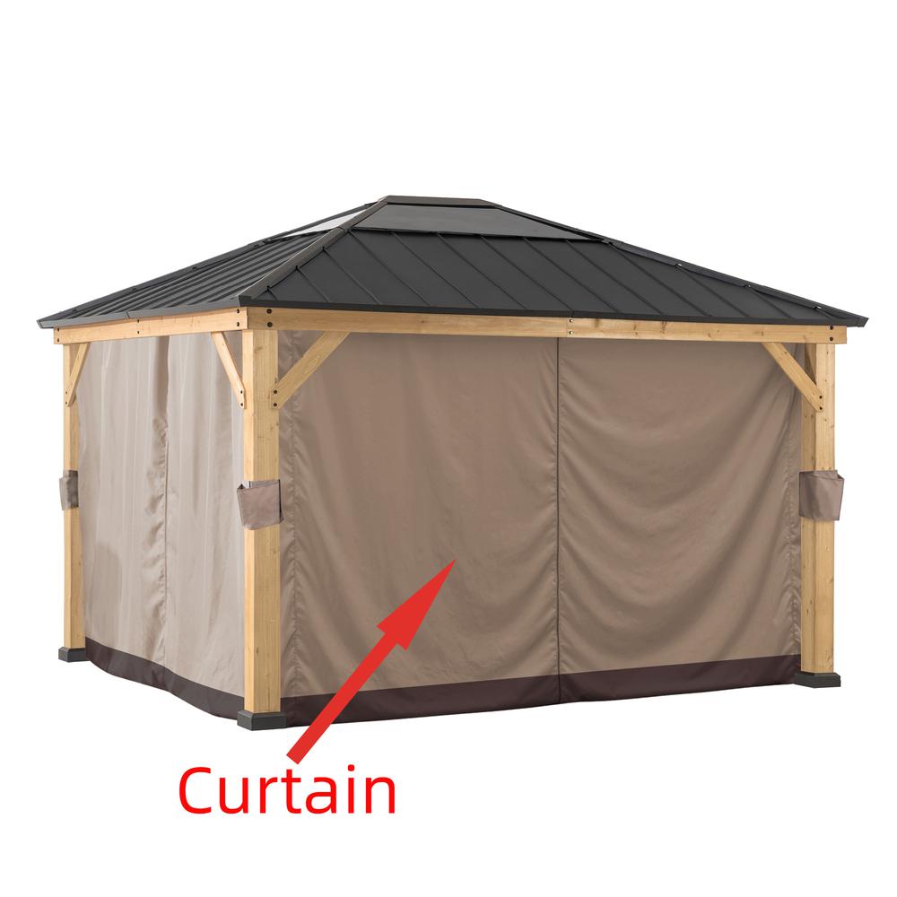 Universal Curtains for 11 ×13 ft Wood Framed Gazebos. Picture 3
