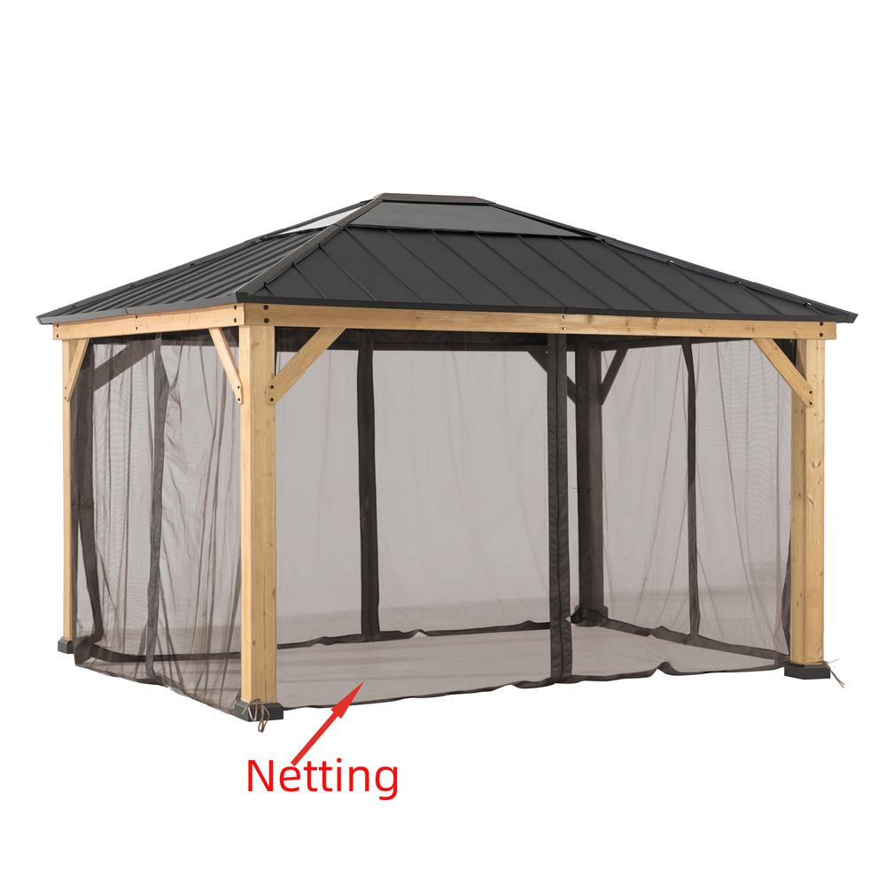 Universal Mosquito Netting for 13 × 15 ft Wood Framed Gazebos. Picture 2