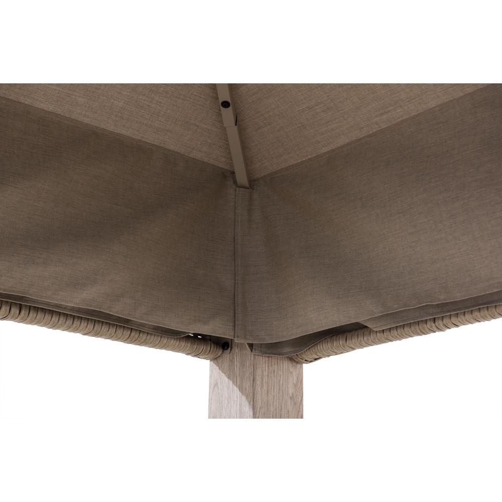 Gazebo with Sunbrella Canopy Roof, Outdoor Patio 2-Tier Soft Top Gazebo. Picture 13
