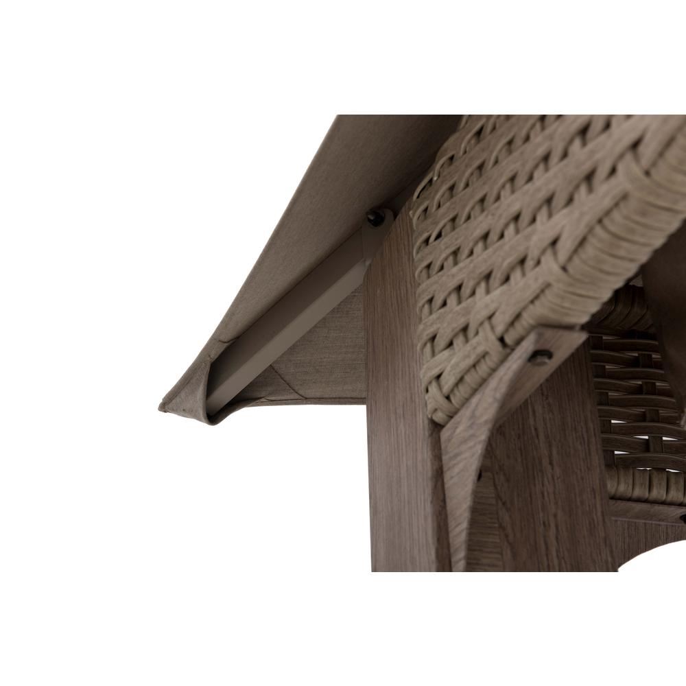 Gazebo with Sunbrella Canopy Roof, Outdoor Patio 2-Tier Soft Top Gazebo. Picture 22