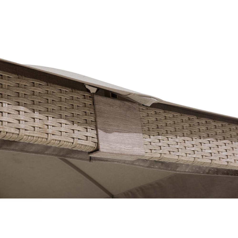 Gazebo with Sunbrella Canopy Roof, Outdoor Patio 2-Tier Soft Top Gazebo. Picture 23