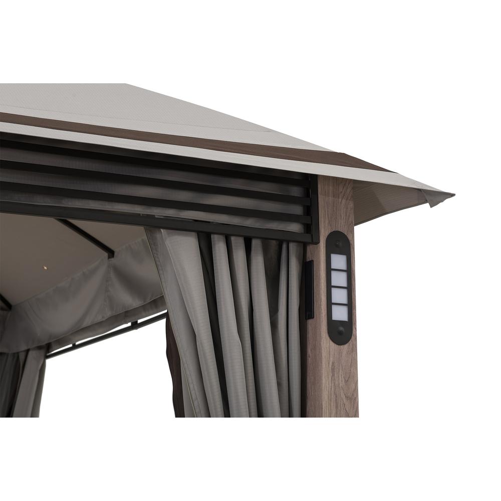 Monterey Park 2-tier Patio Gazebo with LED Lighting and Bluetooth Sound. Picture 2