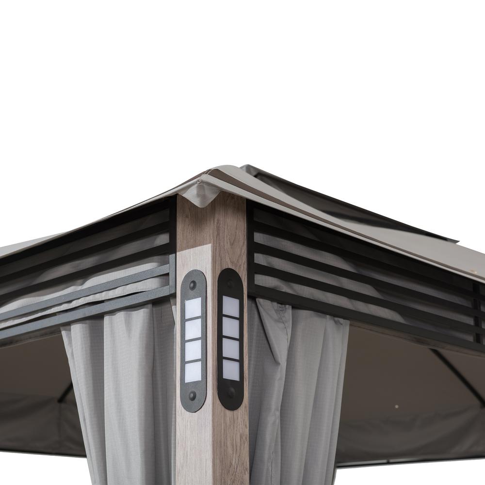 Monterey Park 2-tier Patio Gazebo with LED Lighting and Bluetooth Sound. Picture 4