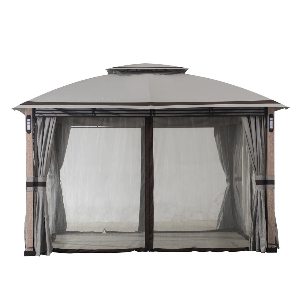 Monterey Park 2-tier Patio Gazebo with LED Lighting and Bluetooth Sound. Picture 18