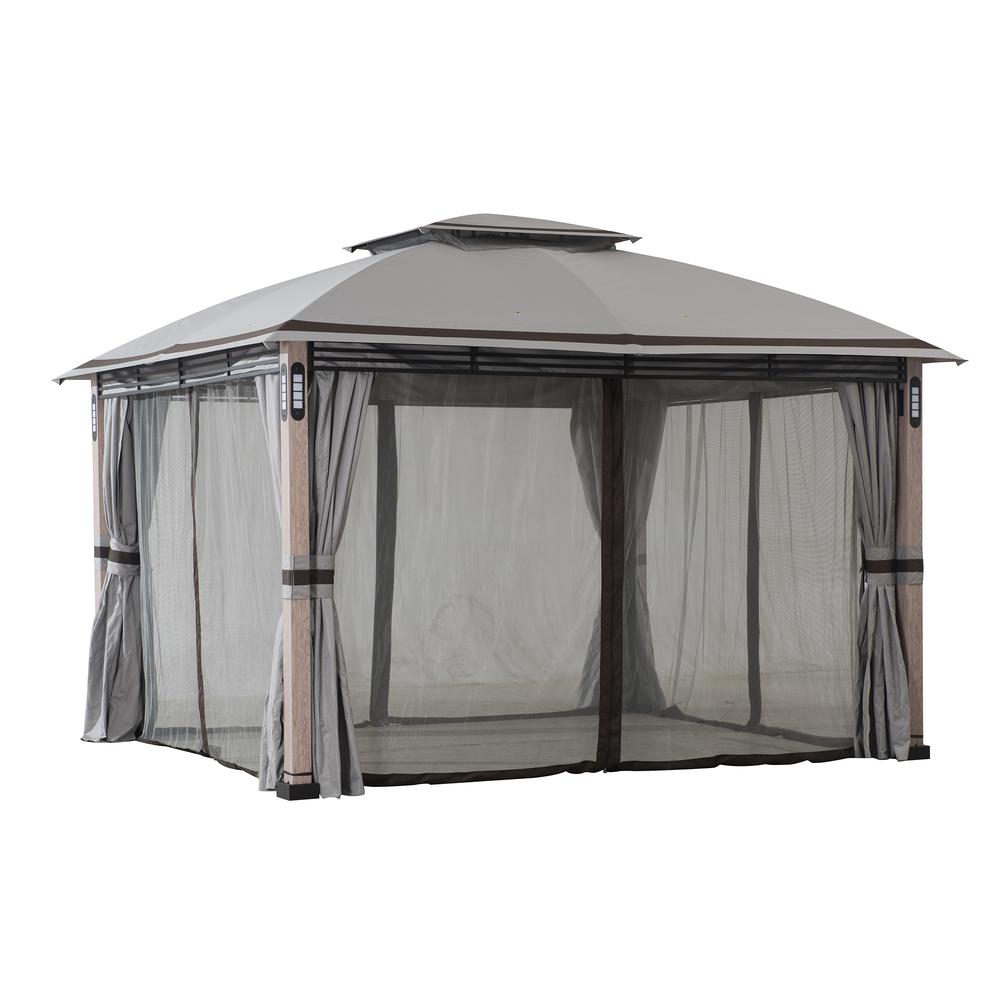 Monterey Park 2-tier Patio Gazebo with LED Lighting and Bluetooth Sound. Picture 19