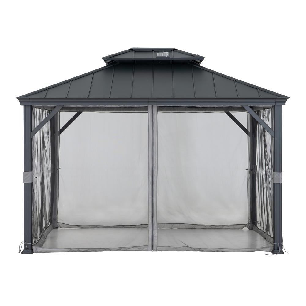 Merston 10 ft. x 12 ft. Solar Powered Hardtop Gazebo. Picture 3