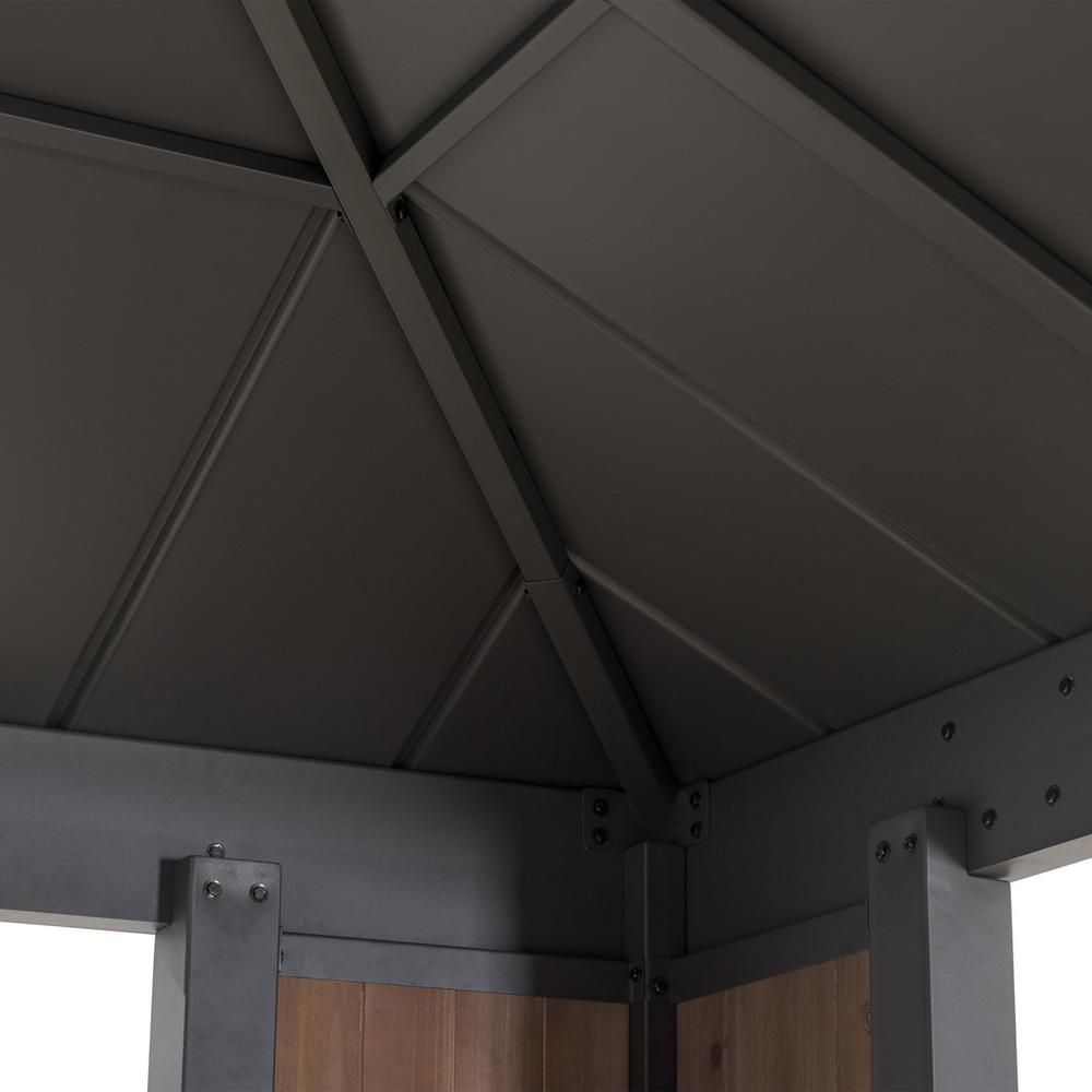 Sunjoy 12 x 14 ft Hardtop Gazebo with LED Lighting and Bluetooth Sound. Picture 12