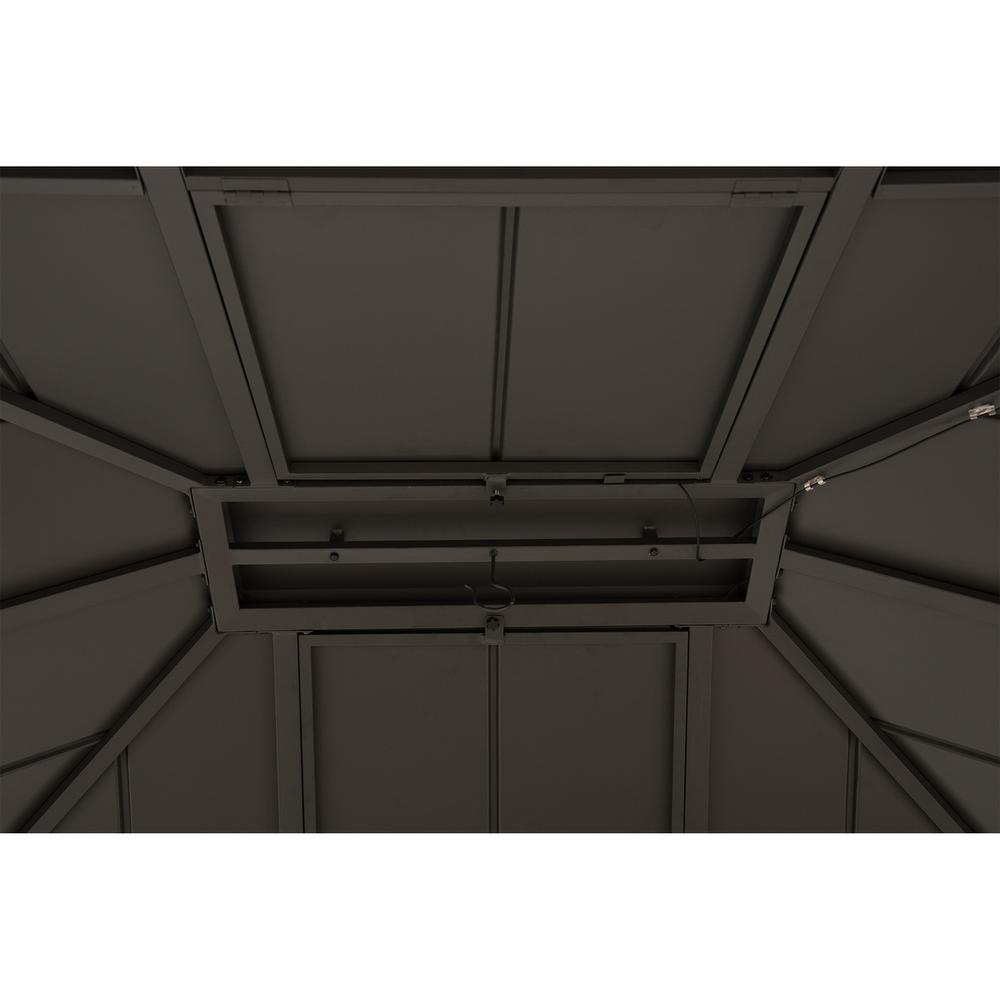 Sunjoy 12 x 14 ft Hardtop Gazebo with LED Lighting and Bluetooth Sound. Picture 14