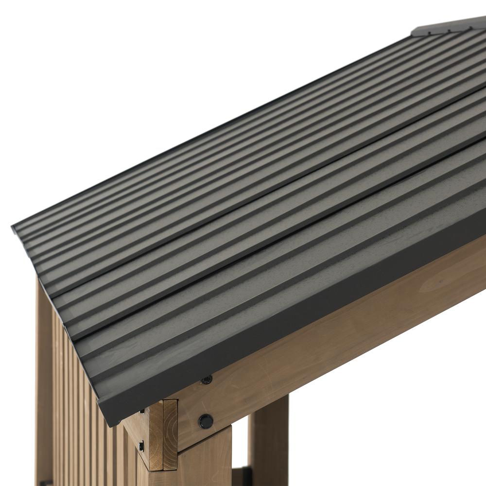 SummerCove Sienna 11 ft. x 11 ft. Cedar Wood Framed Hot Tub Gazebo with Steel Hardtop. Picture 10