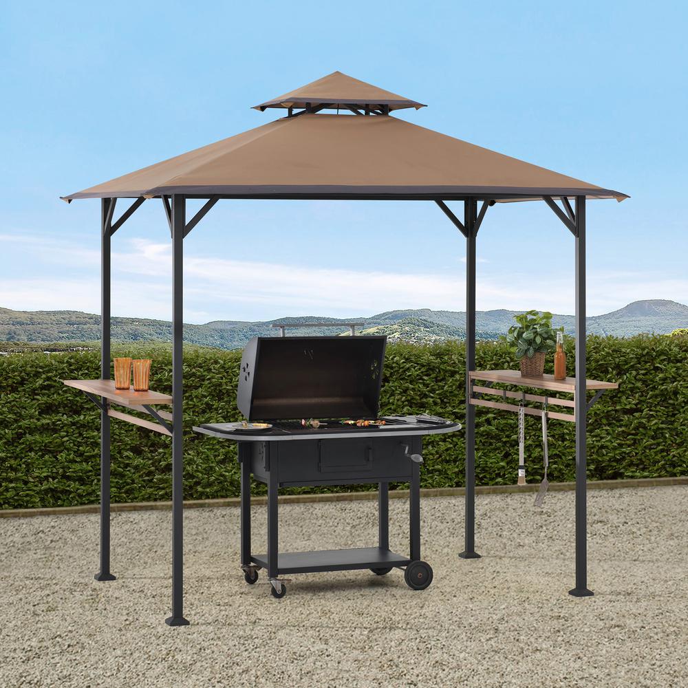 Sunjoy 5 ft x 8 ft Arbrook Grill Gazebo. Picture 14