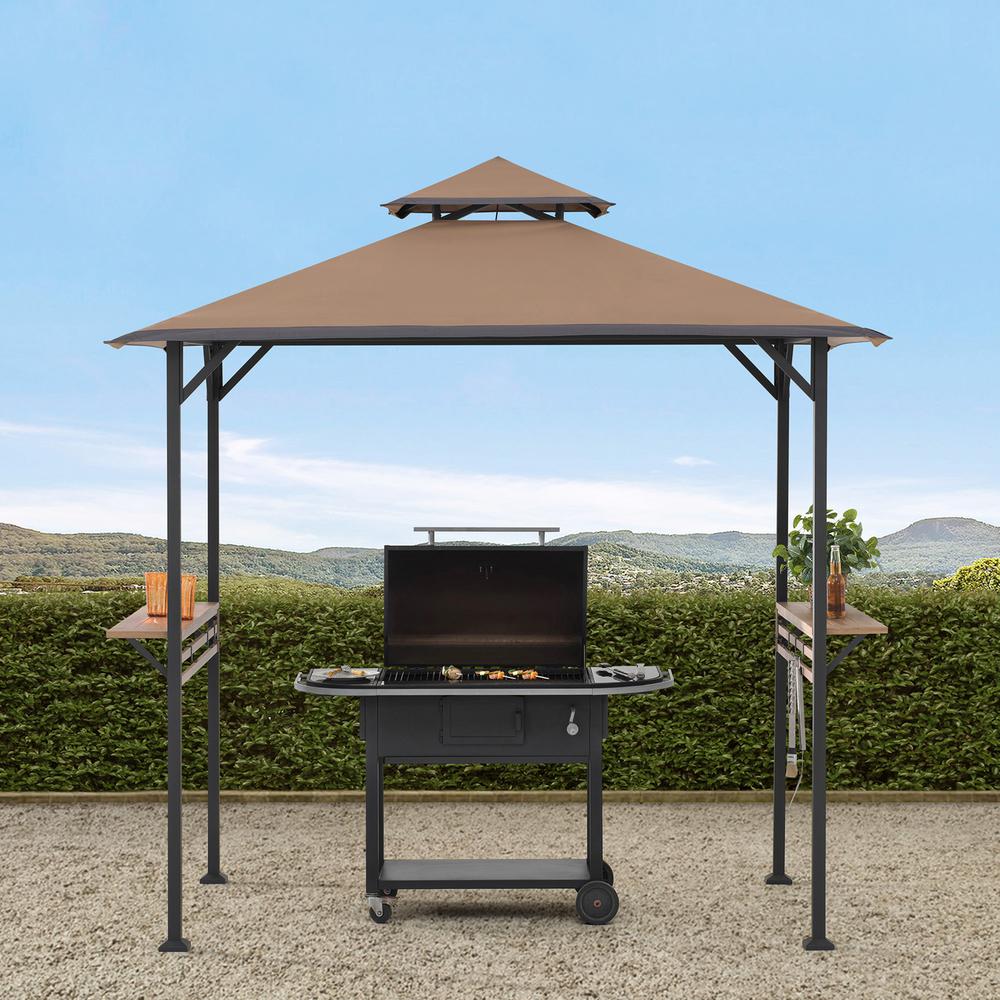 Sunjoy 5 ft x 8 ft Arbrook Grill Gazebo. Picture 15