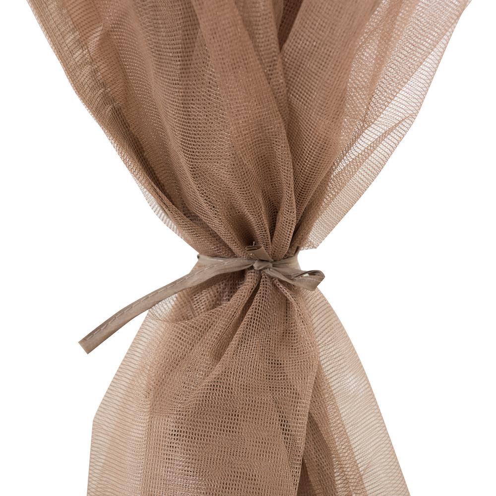 Patio Brown Steel Frame 11 x 11 ft Pop Up Portable 2 Tier Soft Top Gazebo. Picture 6