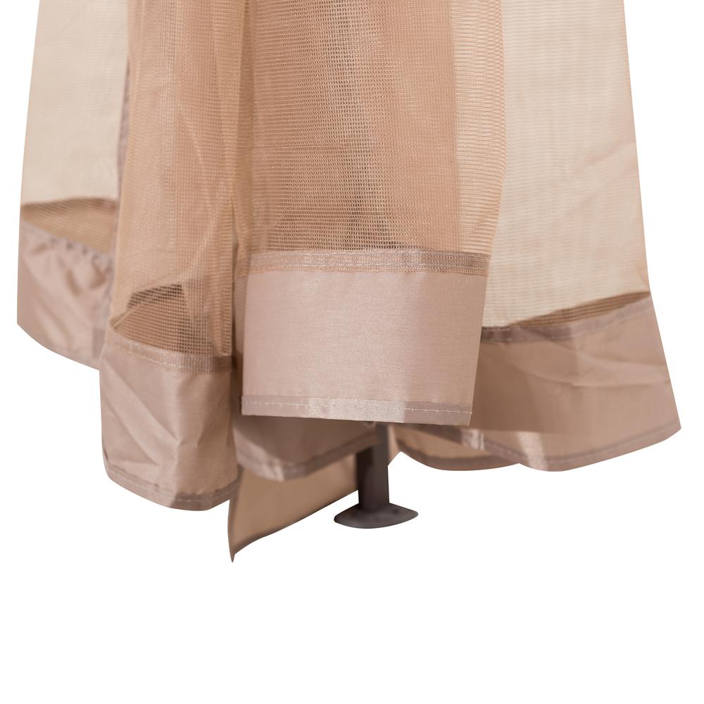 Patio Brown Steel Frame 11 x 11 ft Pop Up Portable 2 Tier Soft Top Gazebo. Picture 7