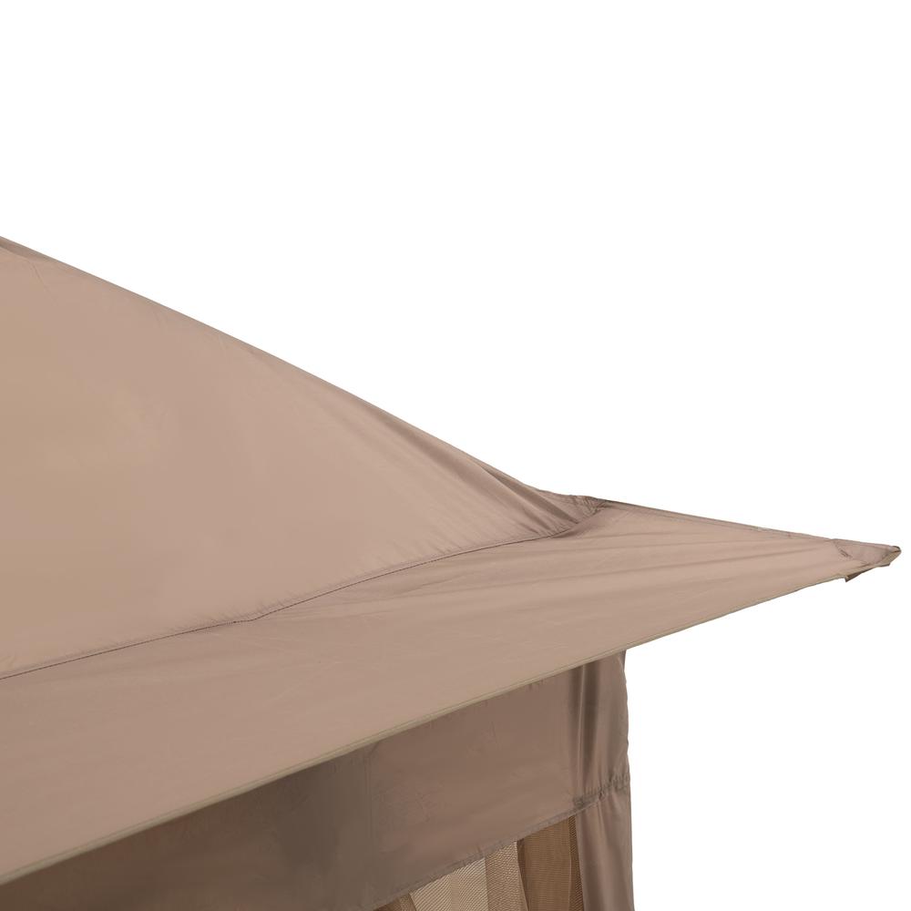Patio Brown Steel Frame 11 x 11 ft Pop Up Portable 2 Tier Soft Top Gazebo. Picture 10