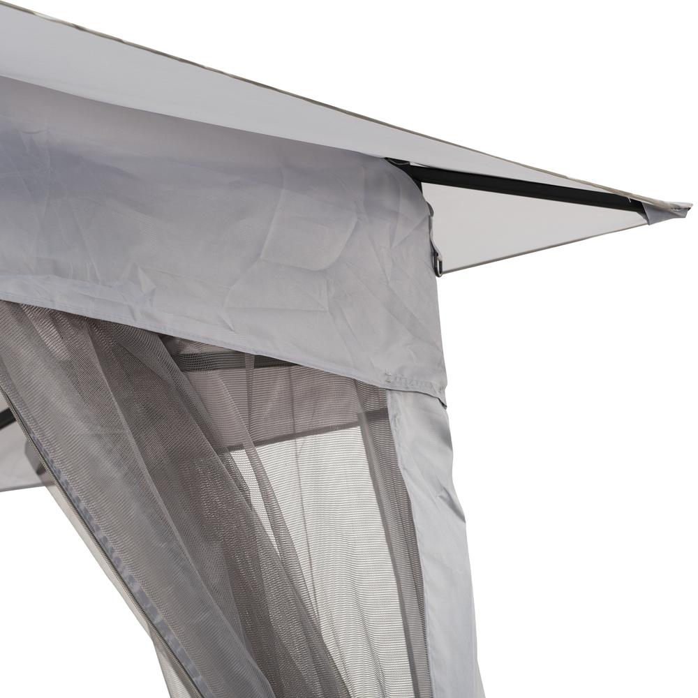 11 ft. x 11 ft. Gray Pop Up Portable Steel Gazebo. Picture 7