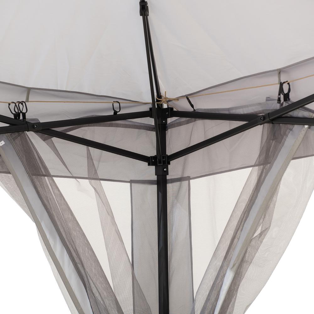 11 ft. x 11 ft. Gray Pop Up Portable Steel Gazebo. Picture 8
