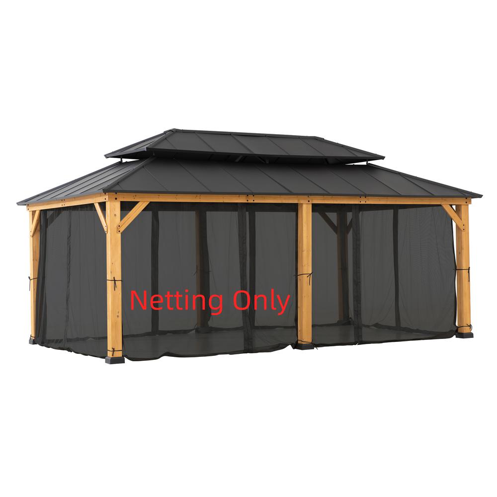 Universal Mosquito Netting for 12 ft. ×20 ft. Gazebos. Picture 1