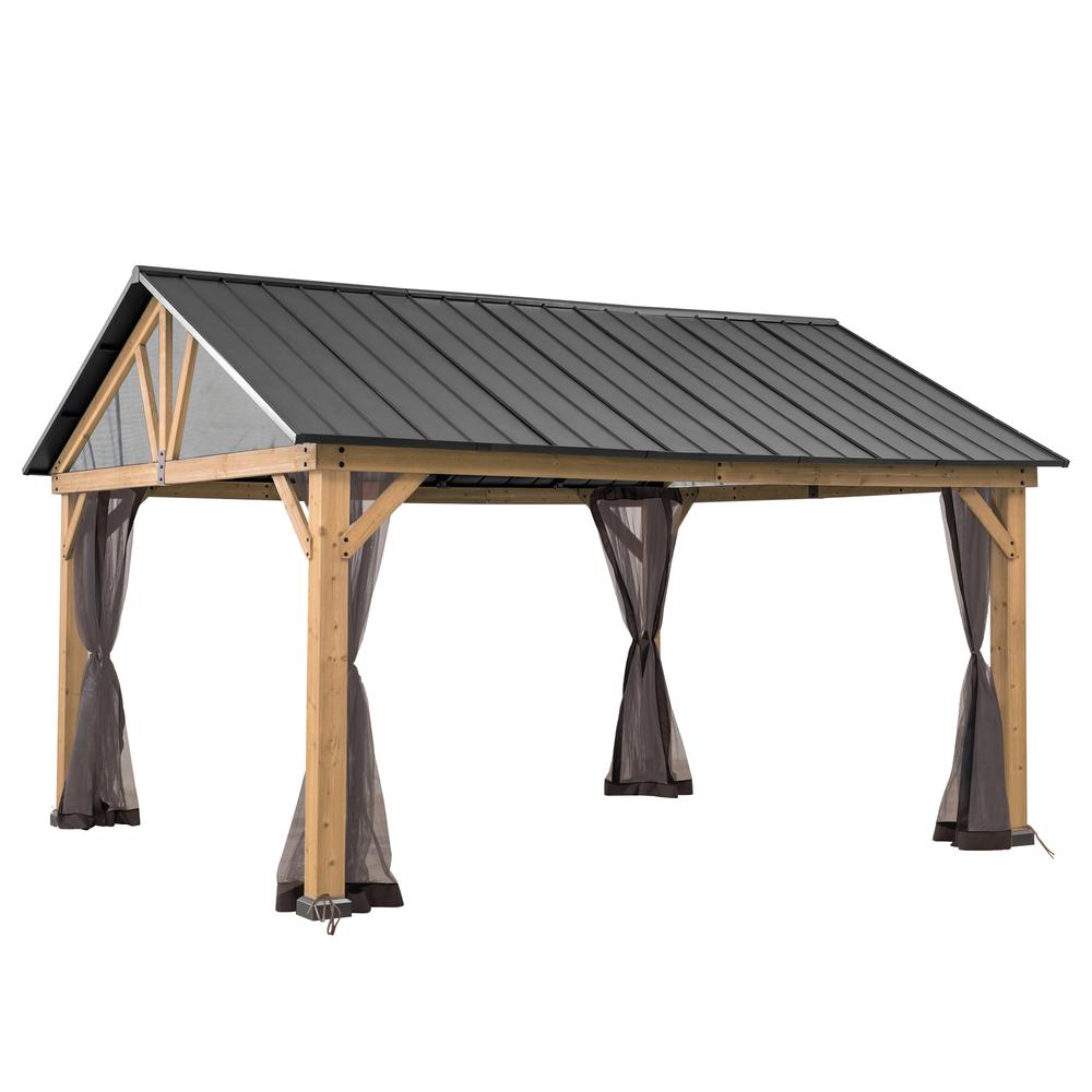 Universal Mosquito Netting for 13 × 15 ft Wood Framed Gazebos. Picture 2